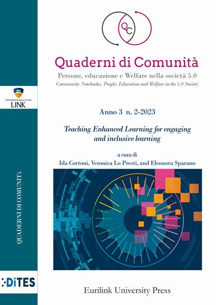 Quaderni di comunità. Persone, educazione e welfare nella società 5.0 (2023). Vol. 3-2: Teaching Enhanced Learning for engaging and inclusive learning - copertina