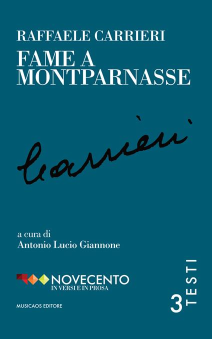 Fame a Montparnasse - Raffaele Carrieri - copertina