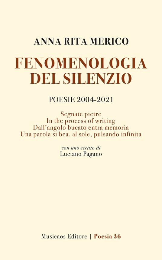 Fenomenologia del silenzio - Anna Rita Merico - copertina