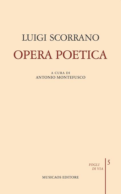 Opera poetica - Luigi Scorrano - copertina