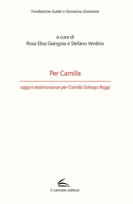 Per Camilla, saggi e testimonianze per Camilla Salvago Raggi - copertina