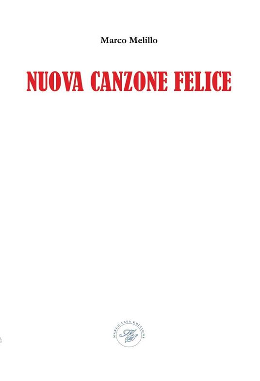 Nuova canzone felice - Marco Melillo - copertina