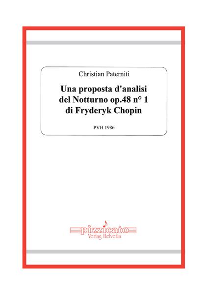 Una proposta d'analisi del Notturno op.48 n°1 di Fryderyk Chopin - Christian Paterniti - copertina