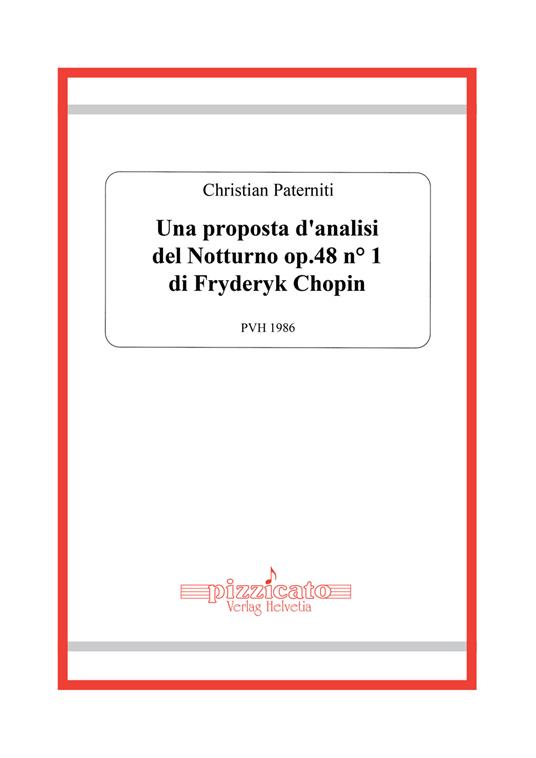 Una proposta d'analisi del Notturno op.48 n°1 di Fryderyk Chopin - Christian Paterniti - copertina