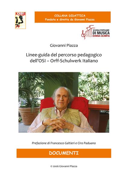 Linee-guida del percorso pedagogico dell'OSI - Orff-Schulwerk Italiano - Giovanni Piazza - copertina