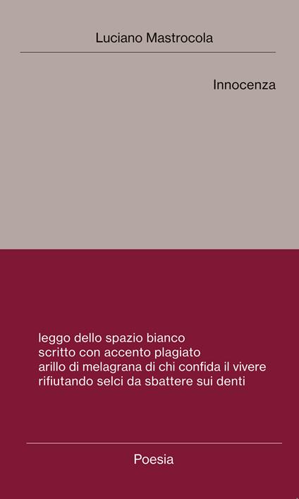 Innocenza - Luciano Mastrocola - copertina