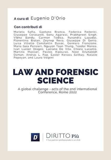 Law and forensic science: a global challenge, acts of the 2nd International conference Rome 2022 - Eugenio D'Orio - copertina