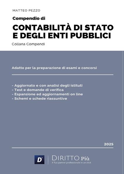 Compendio di contabilità di stato e degli enti pubblici - Matteo Pezzo - copertina