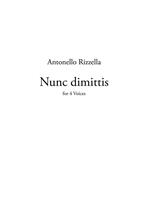 Nunc dimittis. For 4 voices. Partitura