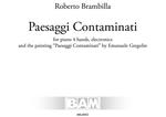 Paesaggi contaminati. For piano 4 hands, electronics and the painting 