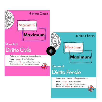 Kit Maximin: Manuale di Diritto Penale e Manuale di Diritto Civile - Marco Zincani - copertina
