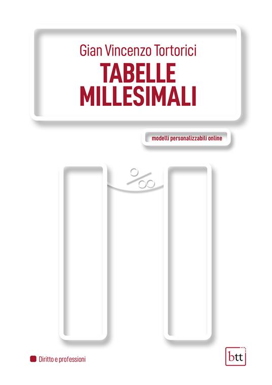 Tabelle millesimali. Ediz. integrale - Gian Vincenzo Tortorici - copertina
