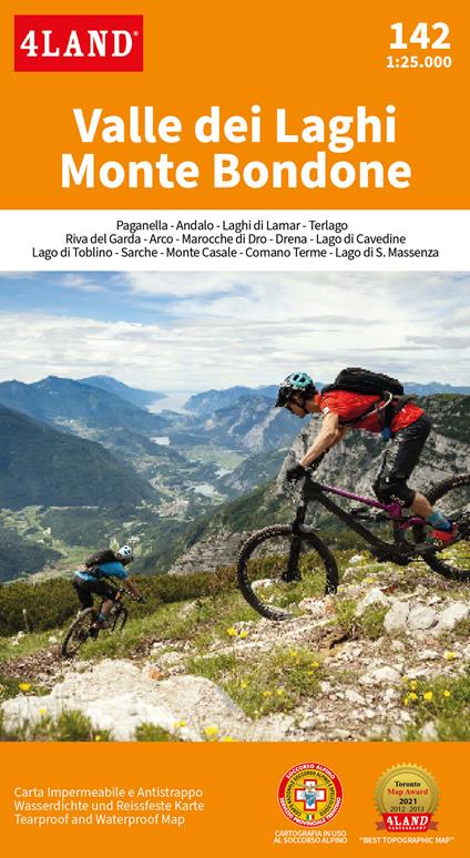 Valle dei Laghi, Alto Garda. Monte Bondone, Paganella 1:25.000 - 4LAND Srl - copertina