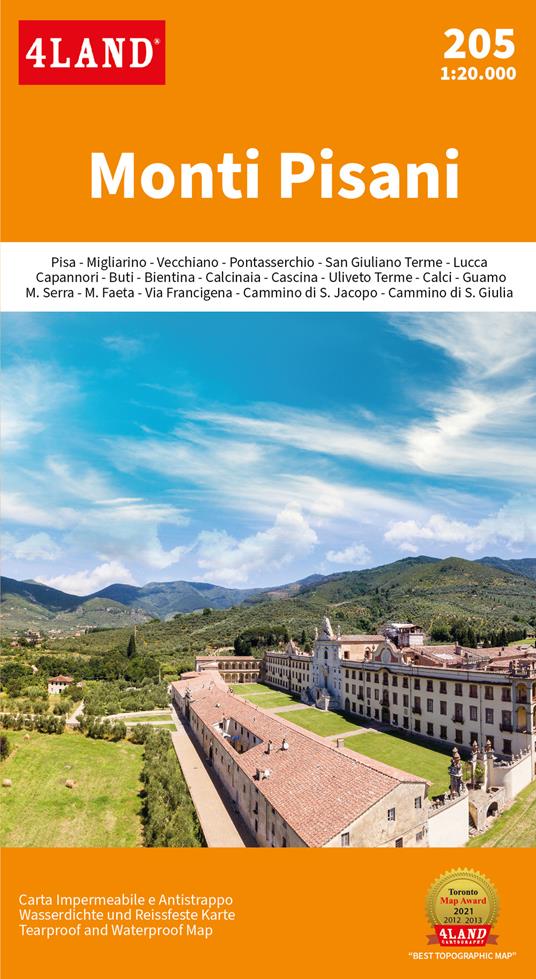Monti Pisani 1:20.000 - copertina