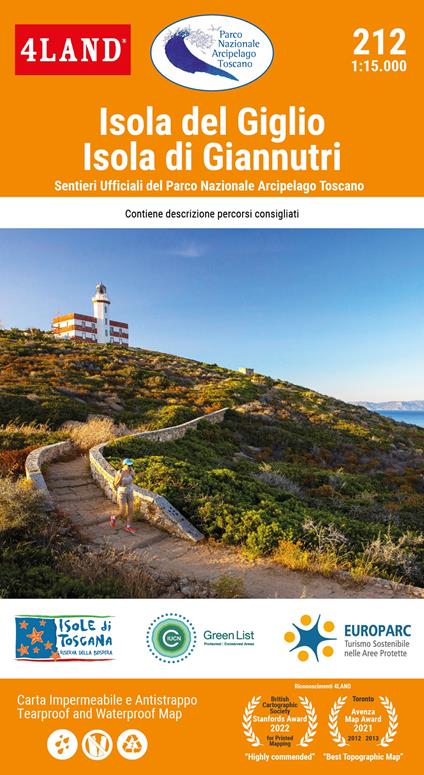 Isola del Giglio - Isola di Giannutri. Sentieri ufficiali del parco nazionale Arcipelago toscano 1:15.000 - copertina