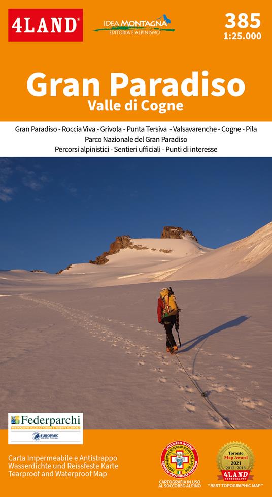 Gran Paradiso. Valle di Cogne 1:25.000 - 4LAND Srl - copertina