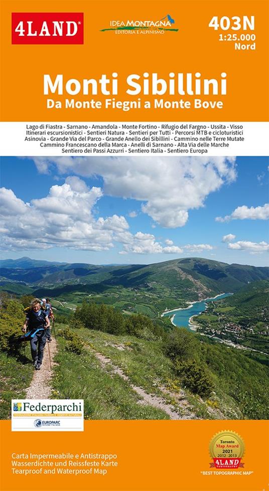 Monti Sibillini 1:25.000 - copertina