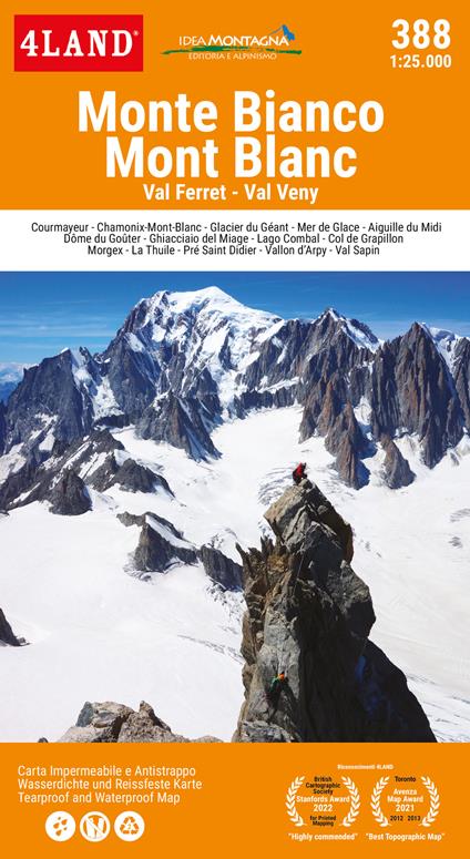 Monte Bianco-Mont Blanc. Val Ferret-Val Veny 1:25.000 - copertina