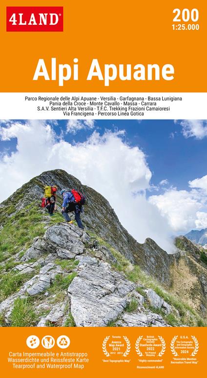 Alpi Apuane 1:25.000 - copertina