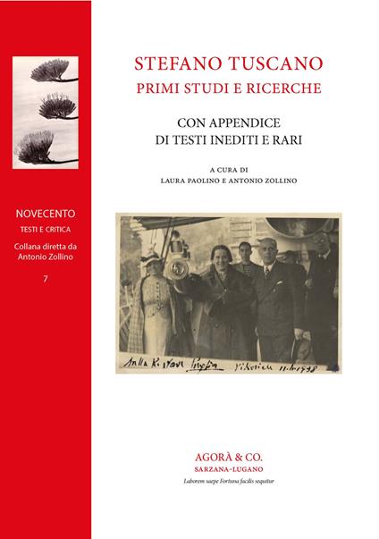 Stefano Tuscano: primi studi e ricerche. Con appendice di testi inediti e rari - copertina