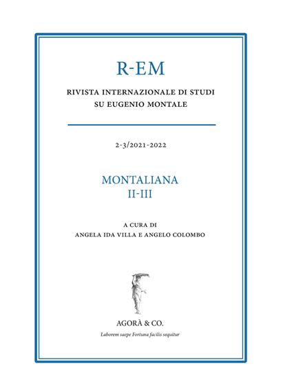R-EM. Rivista internazionale di studi su Eugenio Montale (2021-2022). Vol. 2-3 - copertina