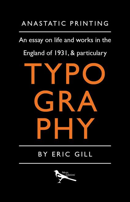 An essay on typography - Eric Gill - copertina