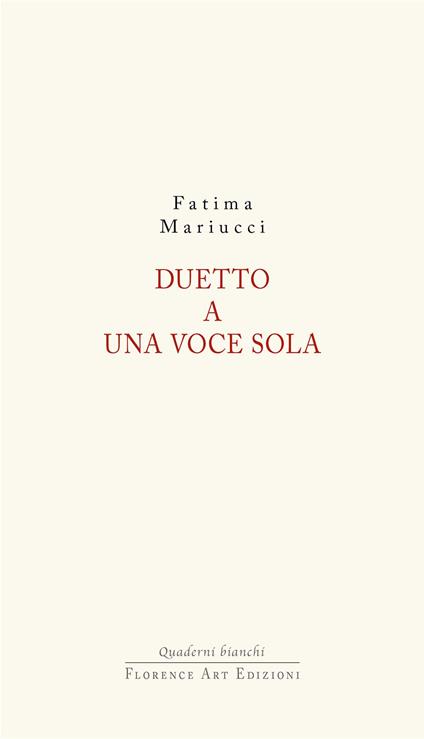 Duetto a una voce sola - Fatima Mariucci - copertina