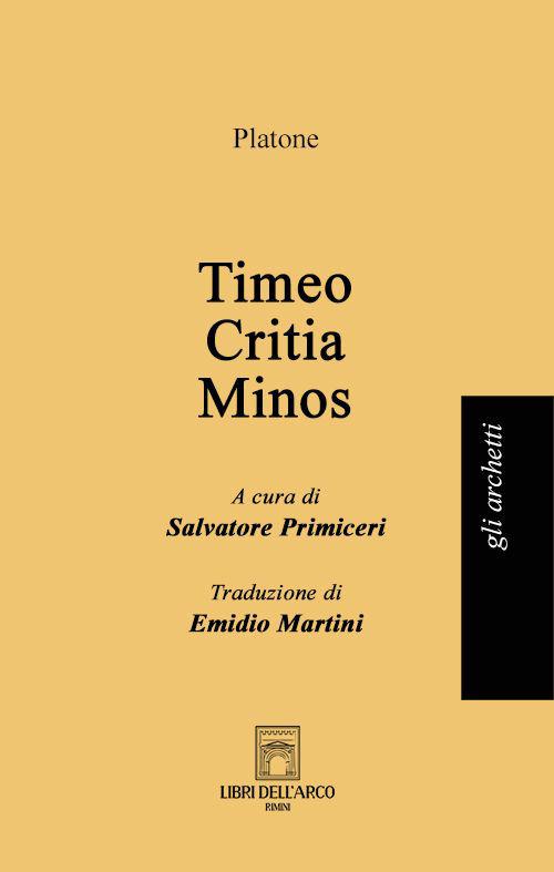 Timeo-Critia-Minos - Platone - copertina