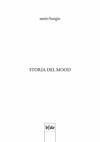 Storia del mood - Santo Burgio - copertina
