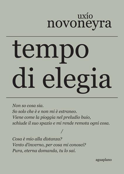 Tempo di elegia - Uxio Novoneyra - copertina