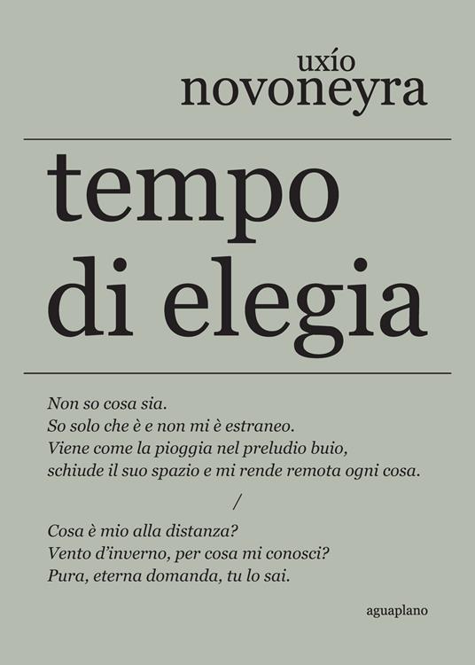 Tempo di elegia - Uxio Novoneyra - copertina