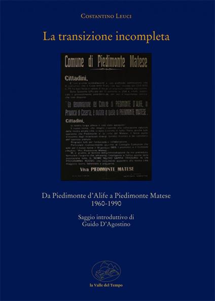 La transizione incompleta - Costantino Leuci - copertina