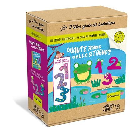 Quante rane nello stagno? 1, 2 o 3? Ediz. a colori. Con gioco di associazione logica sagomato - copertina