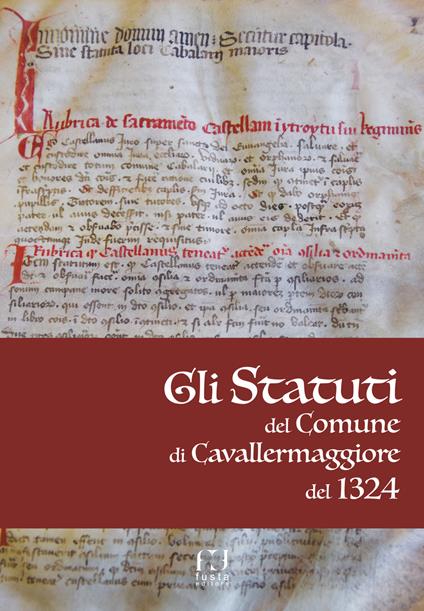 Gli Statuti del Comune di Cavallermaggiore del 1324 - copertina