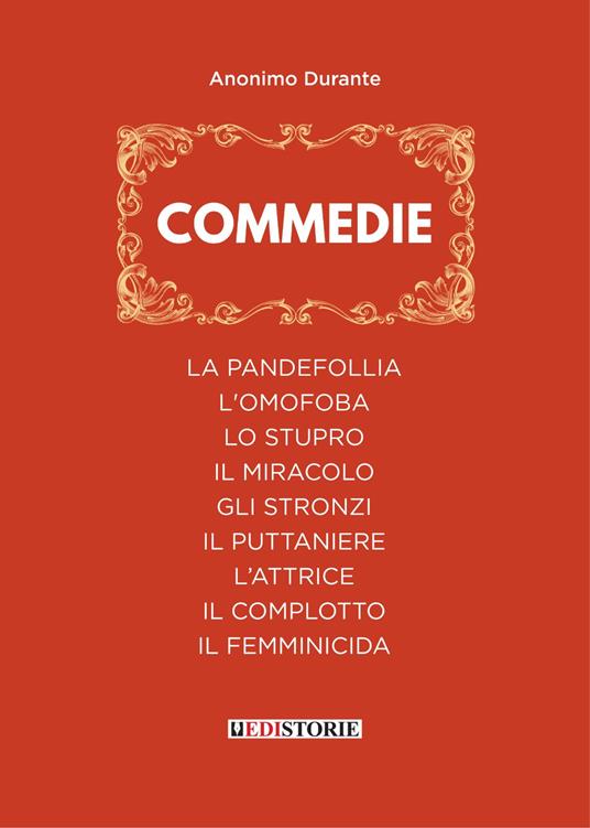 Commedie - Anonimo Durante - copertina