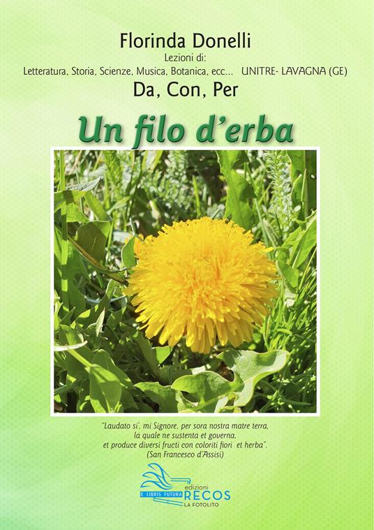 Un filo d'erba. Lezioni di letteratura, storia, scienze, musica, botanica - Florinda Donelli - copertina