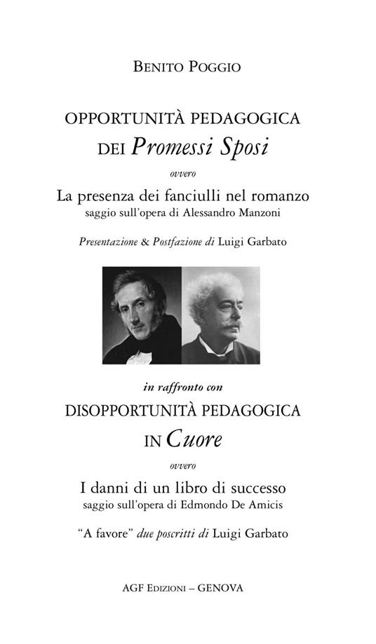 Opportunità pedagogica dei Promessi Sposi - Benito Poggio - copertina