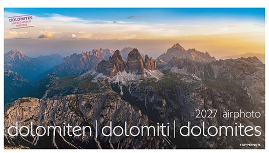 Luftbildkalender Dolomiten 2027 - copertina