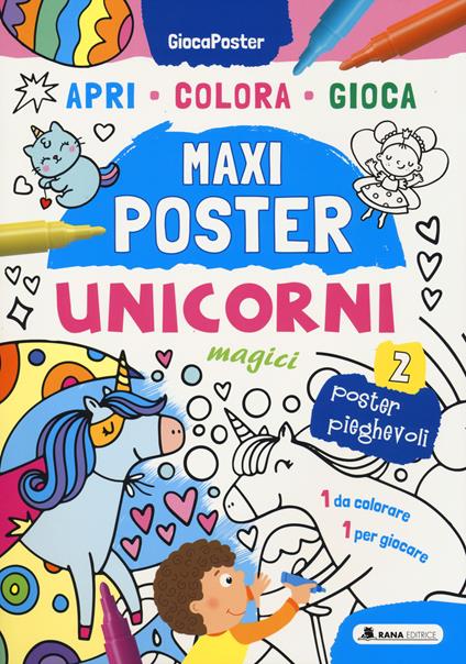 Unicorni magici. Maxi poster. Ediz. illustrata - copertina