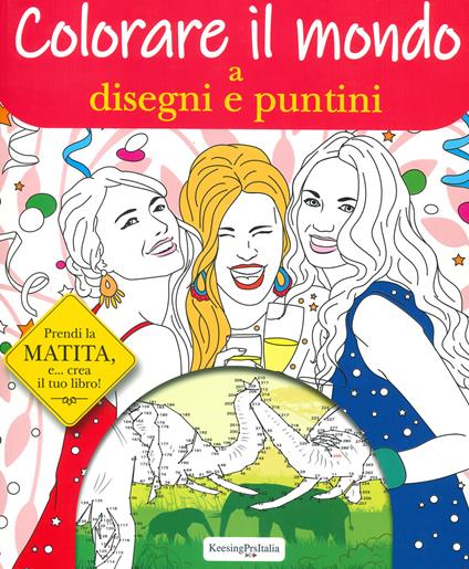Colorare il mondo a disegni e puntini - copertina