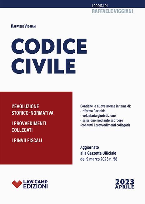 Codice civile. Aprile 2023 - Raffaele Viggiani - copertina