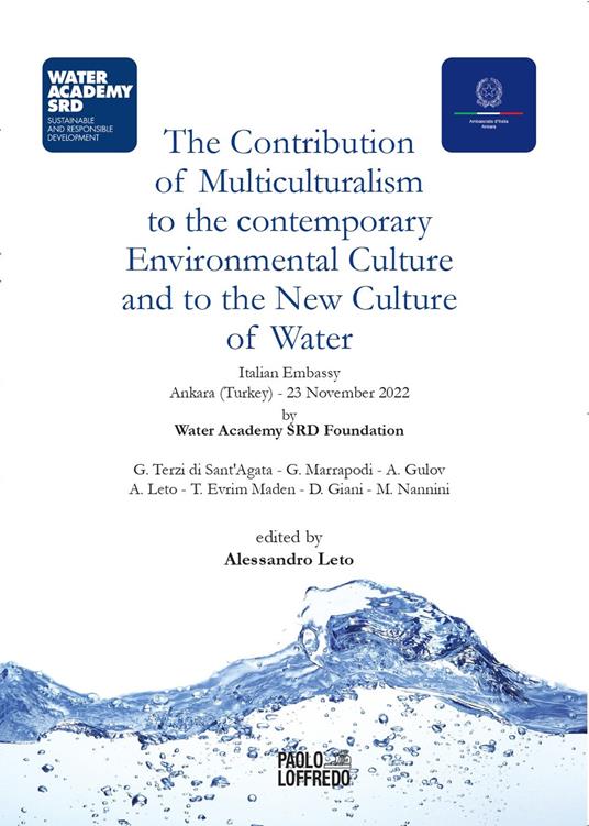 The contribution of multiculturalism to the contemporary. Environmental culture and to the new culture of water. Atti del Convegno (Ankara, 23 novembre 2022) - copertina