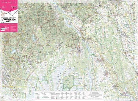 127 Terre del Nebbiolo dell'alto Piemonte. Cossato, Gattinara, Ghemme, Maggiora. Carta escursionistica 1:25.000. Ediz. multilingue - 2
