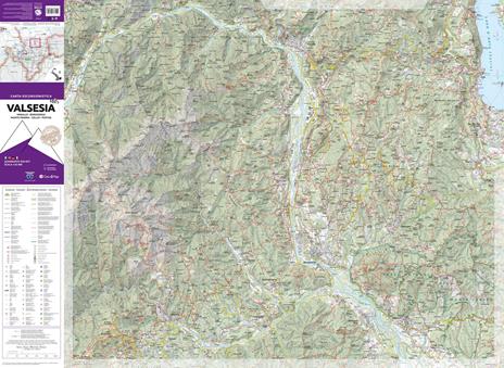 102 Valsesia. Quadrante sud-est. Varallo, Borgosesia, Monte Fenera, Cellio, Postua 1:25.000. Ediz. multilingue - 2