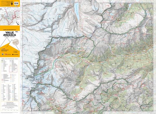 105 Valle Anzasca. Monte Rosa versante nord, Macugnaga 1:25.000 - 2