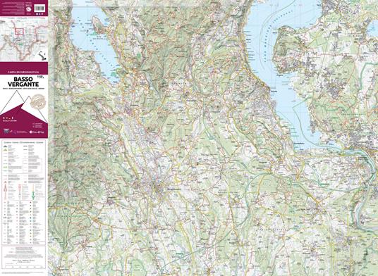 118 Basso Vergante. Boca, Borgomanero, Orta San Giulio, Arona. Carta escursionistica 1:25.000. Ediz. multilingue - 2