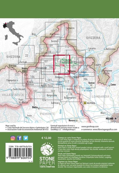 114 Val Grande. Nel cuore del Parco Nazionale. Carta escursionistica 1:25.000 - 4