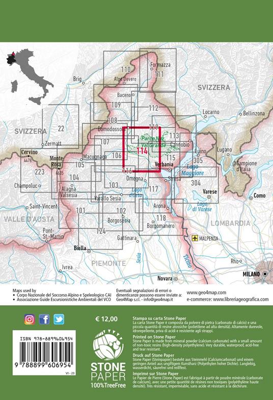 114 Val Grande. Nel cuore del Parco Nazionale. Carta escursionistica 1:25.000 - 5