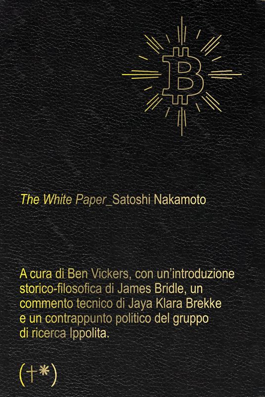 The white paper - Satoshi Nakamoto - copertina