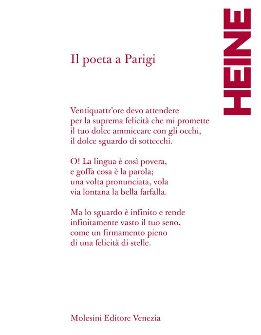 Il poeta a Parigi. Poesie scelte 1832- 1856 - Heinrich Heine - copertina